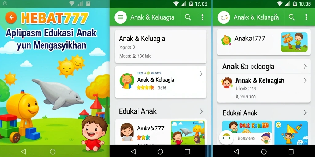 Tampilan antarmuka HEBAT777 yang ramah anak dan interaktif.