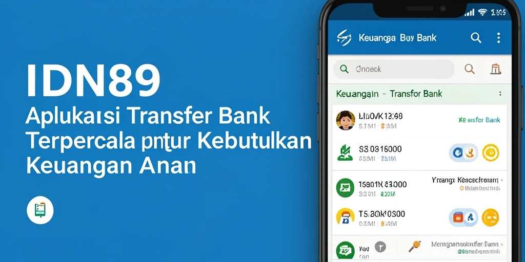 Tampilan antarmuka aplikasi IDN89 yang intuitif untuk transfer bank.