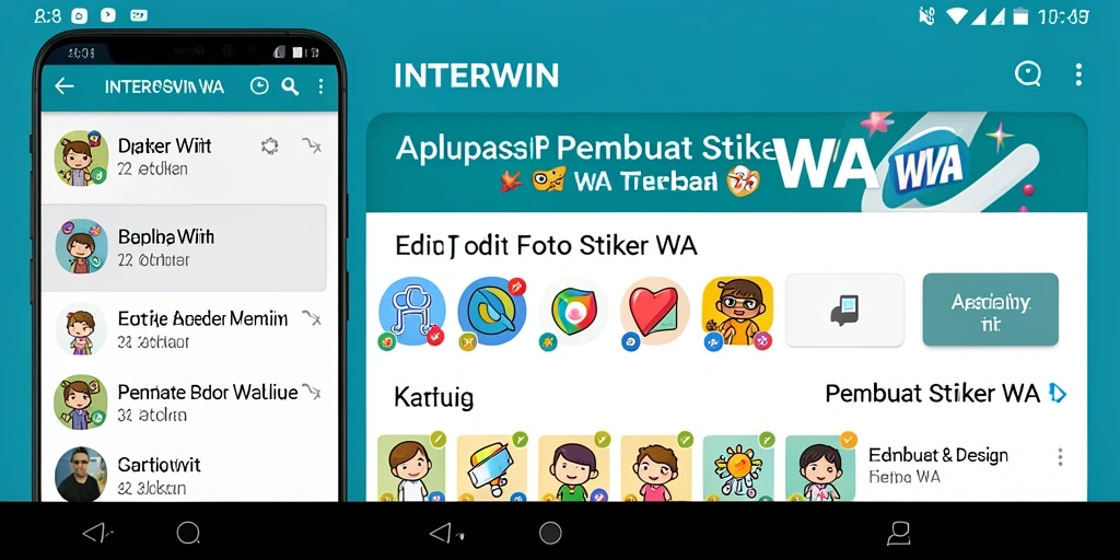 Antarmuka aplikasi INTERWIN untuk Pembuat Stiker WA yang intuitif dan ramah pengguna.
