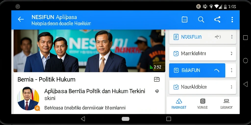 Tampilan antarmuka aplikasi NESIAFUN yang informatif dan mudah digunakan.