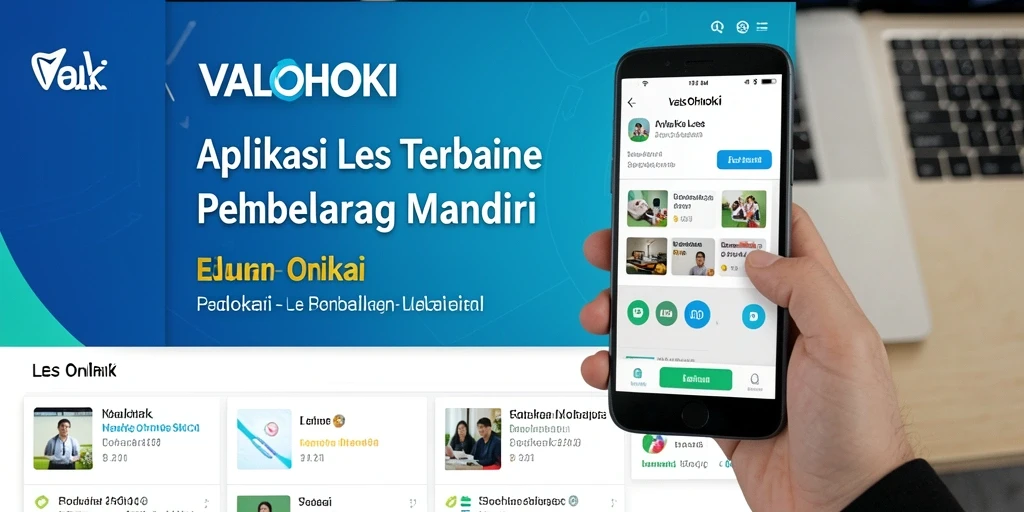 Antarmuka pengguna VALOHOKI yang menarik dan mudah digunakan untuk Les Online.